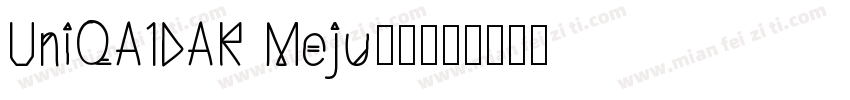 UniQAIDAR Meju00字体转换